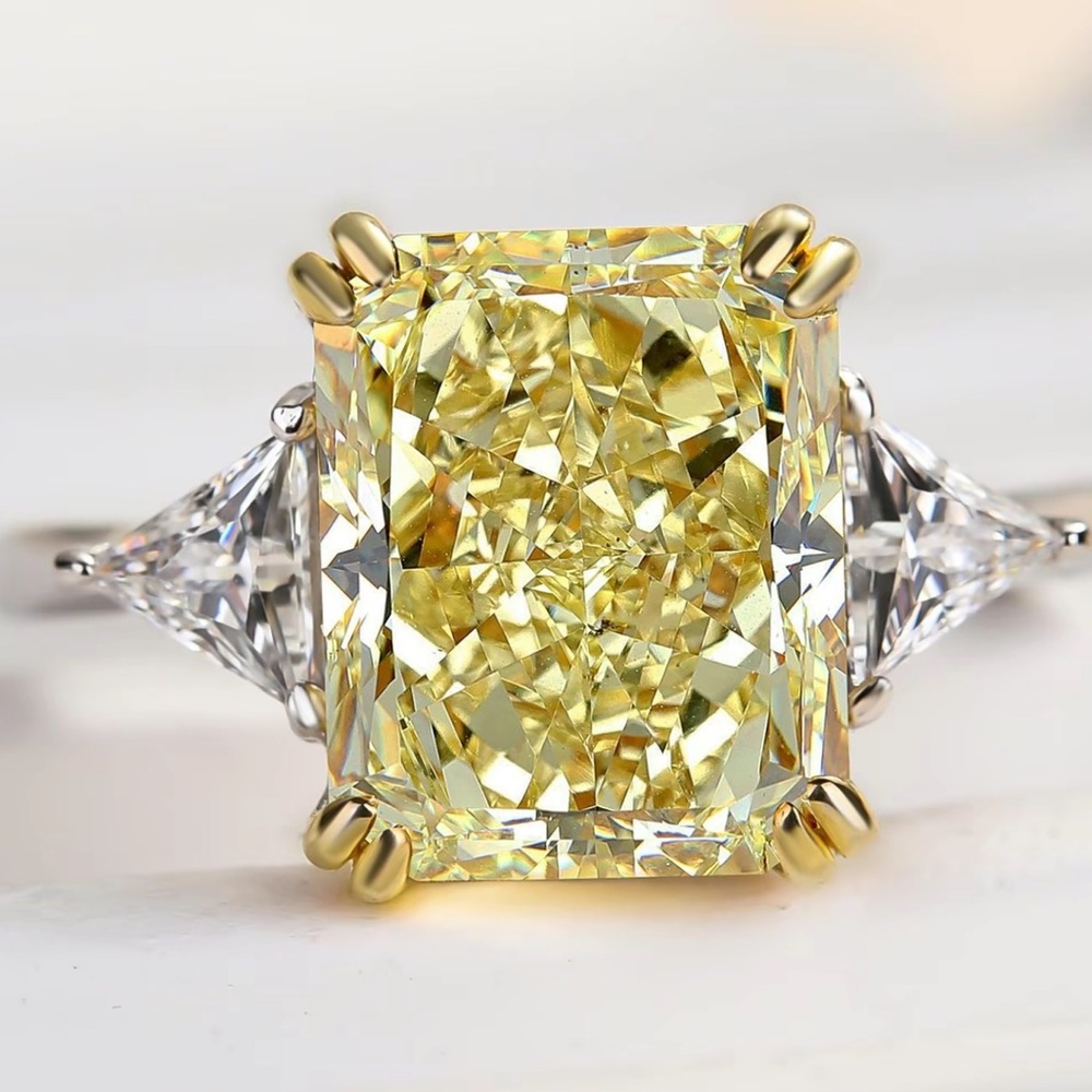 3ct Fancy Canary Radiant Cut Ring